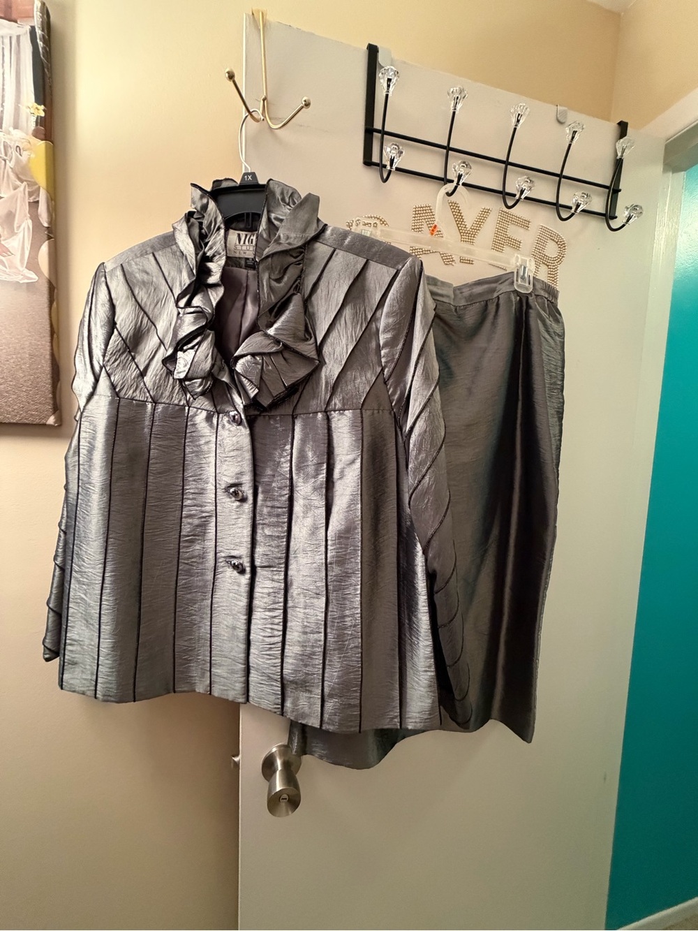 Night Studio New York Silver-Metallic  Gray - 2 Pieces Suit